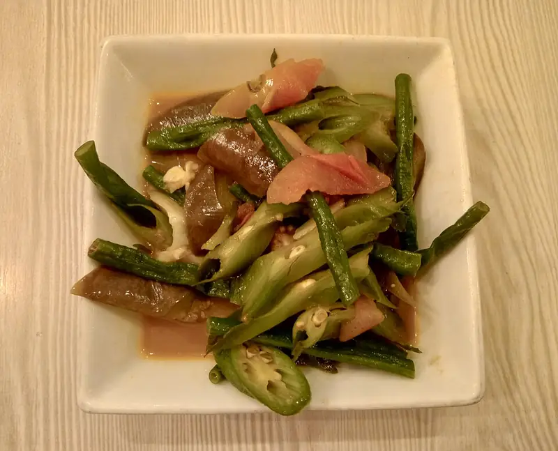 A bowl of Ilocano-style pinakbet