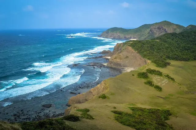 Green headland and sea at Palaui Island, Santa Ana, Cagayan