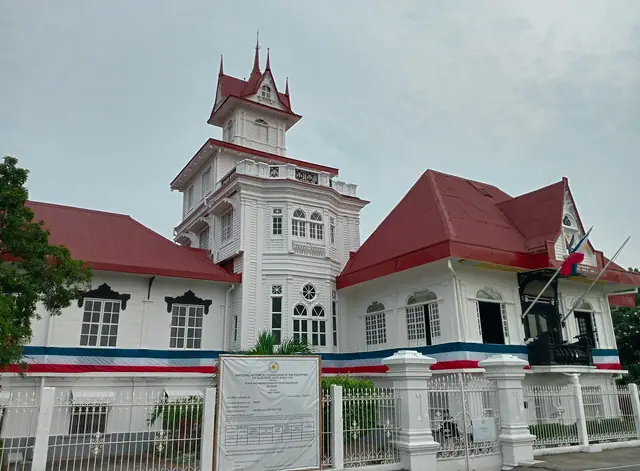 The Aguinaldo Shrine in Kawit with its tower and balcony