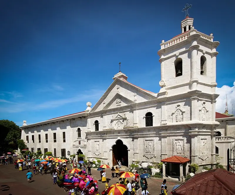 The facade and belfry of the Basilica Minore del Santo Niño, Cebu City