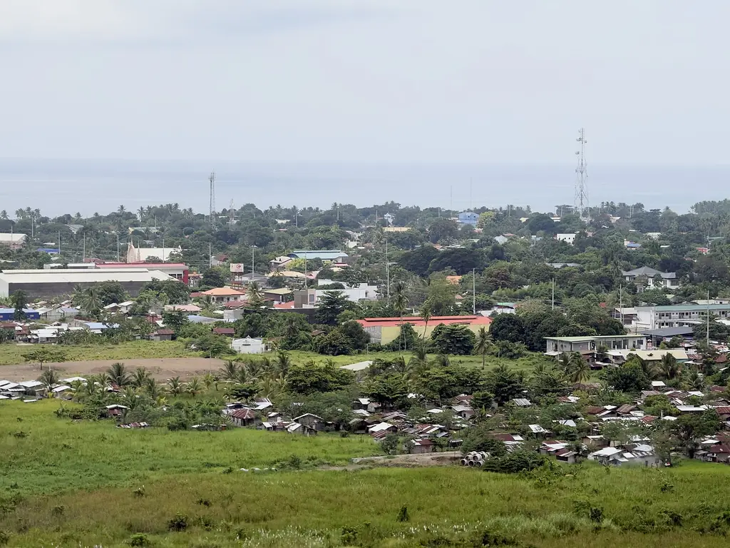 Malita town and the Davao Gulf coast seen from the national highway