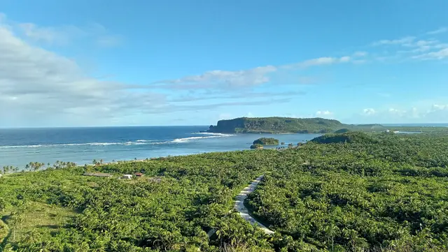 Calicoan Island and the Philippine Sea seen from Guiuan