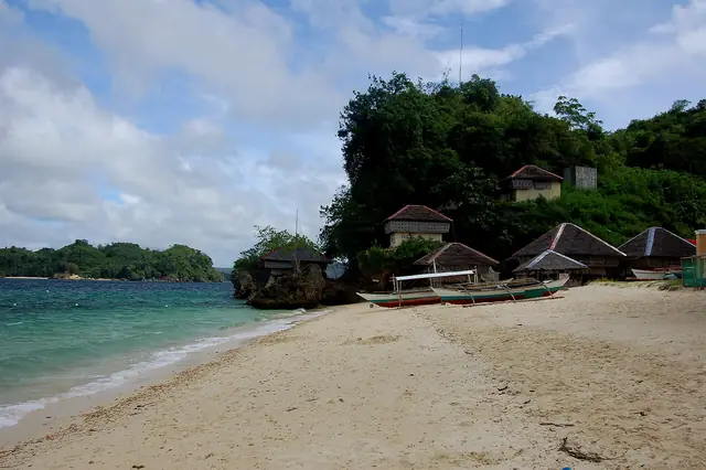 A white-sand beach at Nueva Valencia, Guimaras