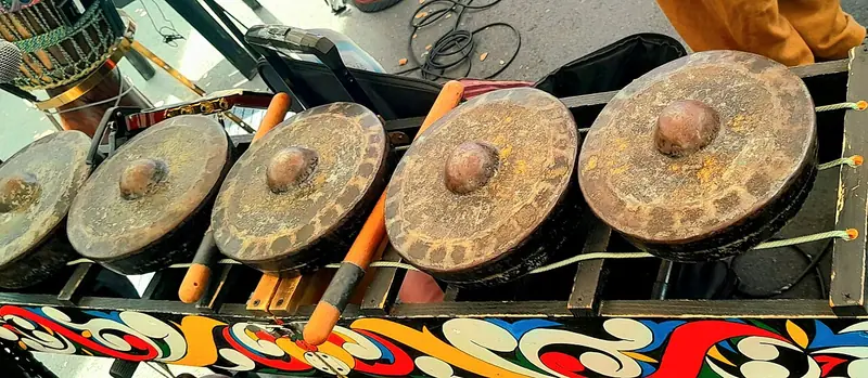 A set of kulintang gongs