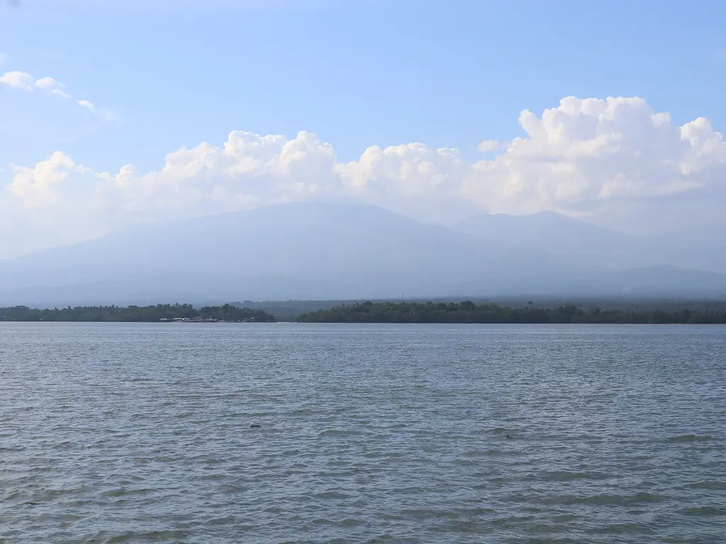 Panguil Bay at Tangub with Mount Malindang beyond