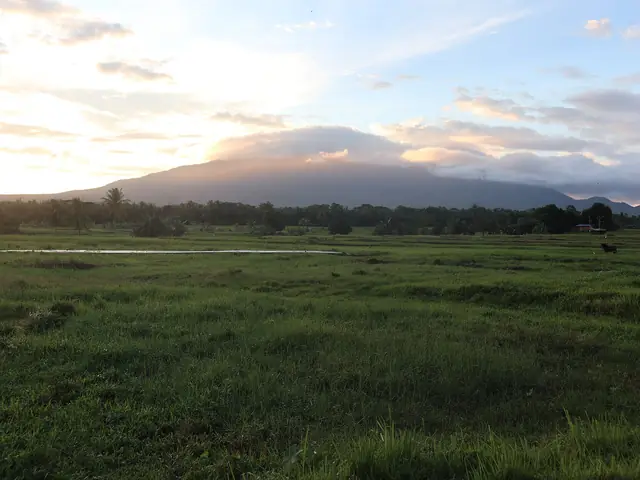 Mount Banahaw at sunset, seen from Tayabas, Quezon