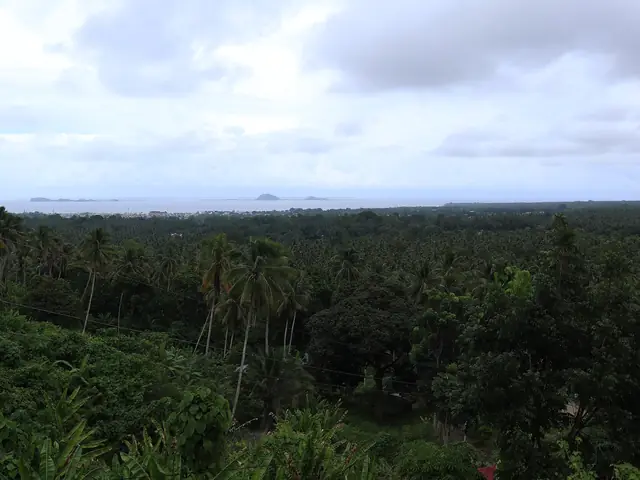 Green hills of Bud Agad seen from Jolo, Sulu